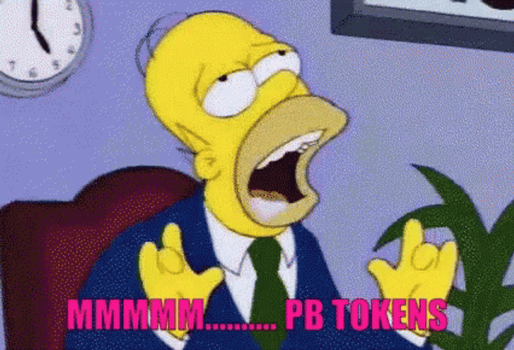 Homer Simpson Drooling Mmmmm PB Tokens GIF