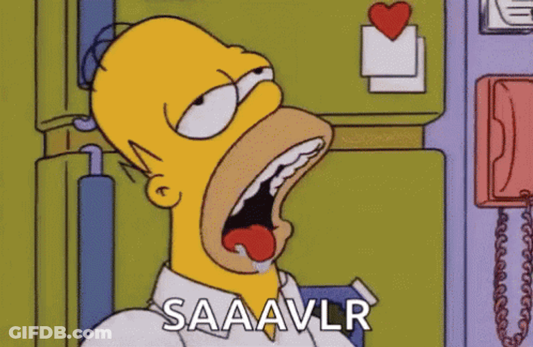 Homer Simpson Drooling Saliva GIF