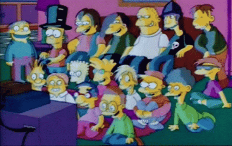 Homer Simpson Drooling Watching Tv GIF