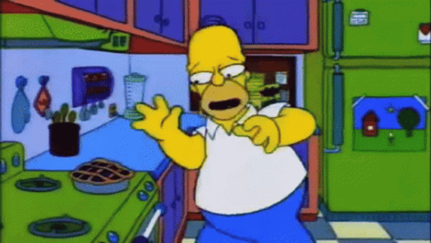 Homer Simpson Eating Pie GIF