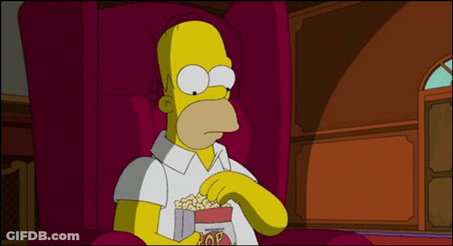 Homer Simpson Eating Popcorn Meme GIF