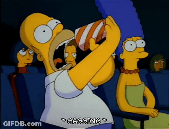 Homer Simpson Eating Popcorn Meme GIF