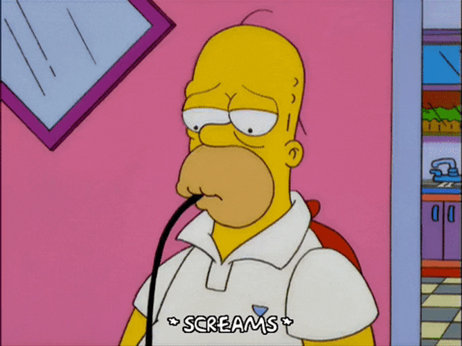 Homer Simpson Electrocuted In His Eye GIF