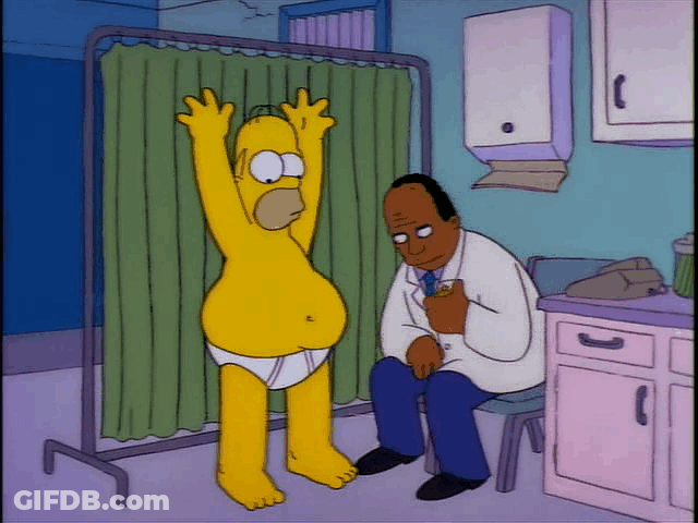 Homer Simpson Examined By Doctor GIF