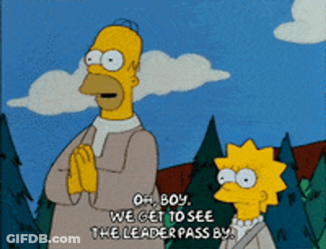 Homer Simpson Excited To See Leadership GIF