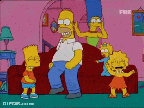 Homer Simpson Family Dancing GIF