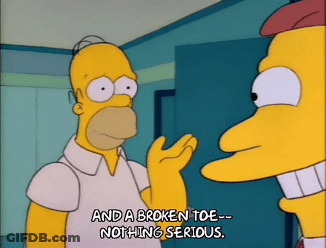 Homer Simpson Feet Hurt Broken Toe GIF