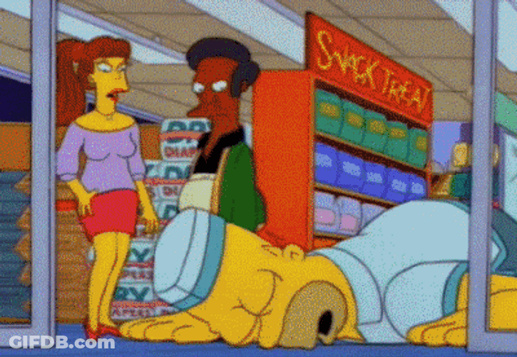 Homer Simpson Fell Asleep GIF