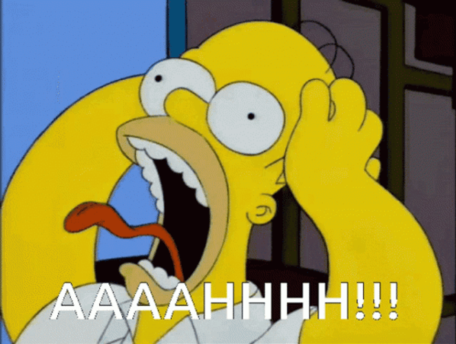 Homer Simpson Freak Out Shouting GIF