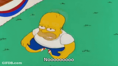 Homer Simpson Lying On Grass With Mouth Open GIF