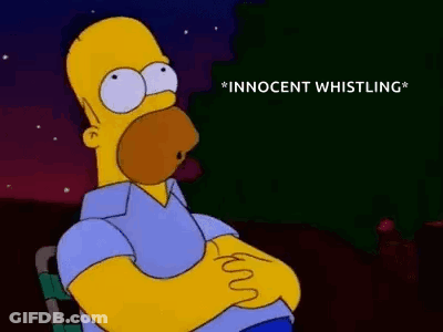 Homer Simpson From The Simpsons Is Sitting In A Chair With His Arms Crossed And His Mouth Open . GIF
