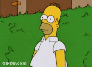 Homer Simpson From The Simpsons Is Standing In A Grassy Area GIF