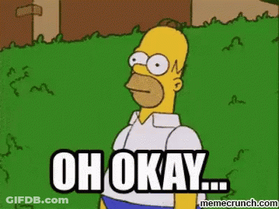 Homer Simpson From The Simpsons Is Standing In The Grass With The Words `` Oh Okay '' . GIF