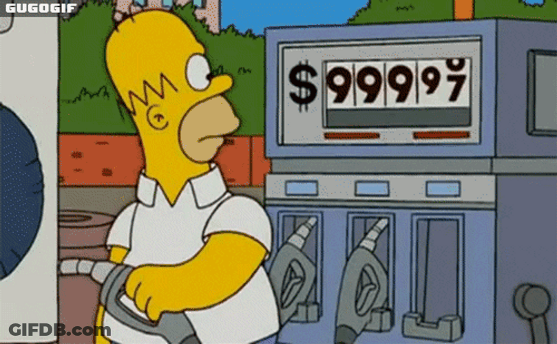 Homer Simpson Gas Station GIF