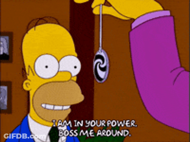 Homer Simpson Getting Hypnotized By Spiral Necklace GIF