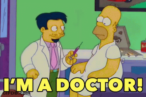 Homer Simpson Getting Vaccine From Doctor GIF