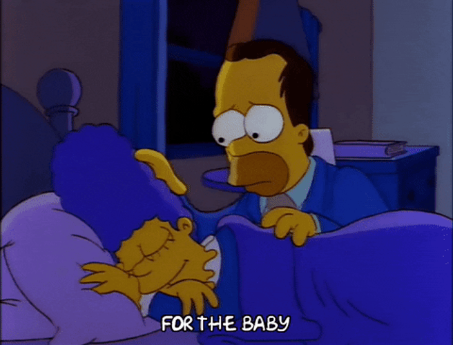 Homer Simpson Giving Kiss And Pats GIF