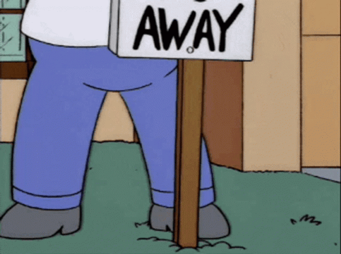 Homer Simpson Go Away GIF