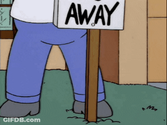 Homer Simpson Go Away Mood GIF