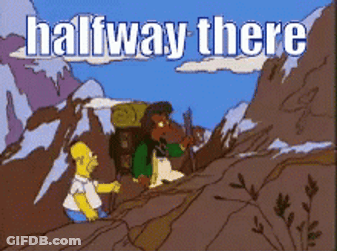 Homer Simpson Half Way There GIF