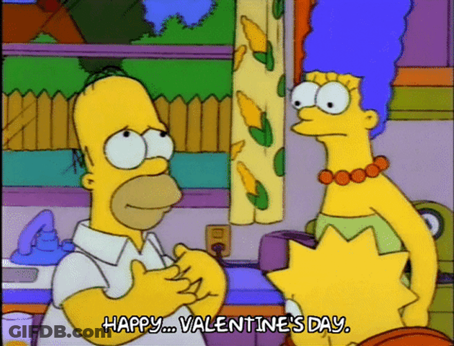Homer Simpson Happy Valentine's Day GIF