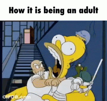 Homer Simpson Held By Man With Sword GIF