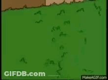 Homer Simpson Hiding Behind Hedge GIF
