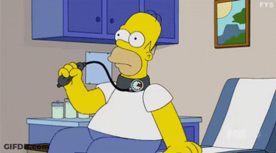 Homer Simpson High Blood Pressure Epic Checking GIF