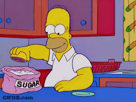 Homer Simpson Holding Bag Of Sugar GIF