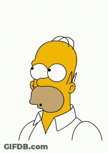 Homer Simpson Holding Bitten Donut GIF