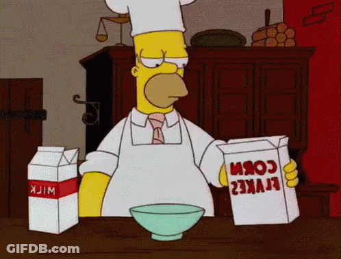 Homer Simpson Holding Corn And Milk GIF