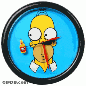 Homer Simpson Holding Duff Beer GIF