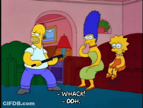 Homer Simpson Holding Gun Woman On Couch GIF