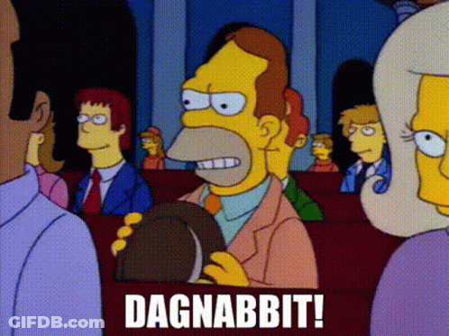 Homer Simpson Holding Hat Dagnabbit GIF