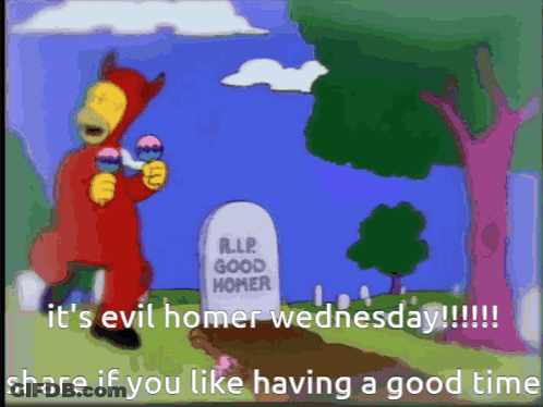 Homer Simpson Holding Maracas In Front Of Grave GIF