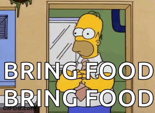 Homer Simpson Holding Meat Bring Food GIF