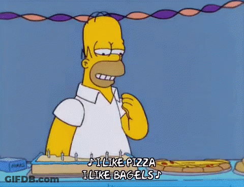Homer Simpson Holding Pizza GIF