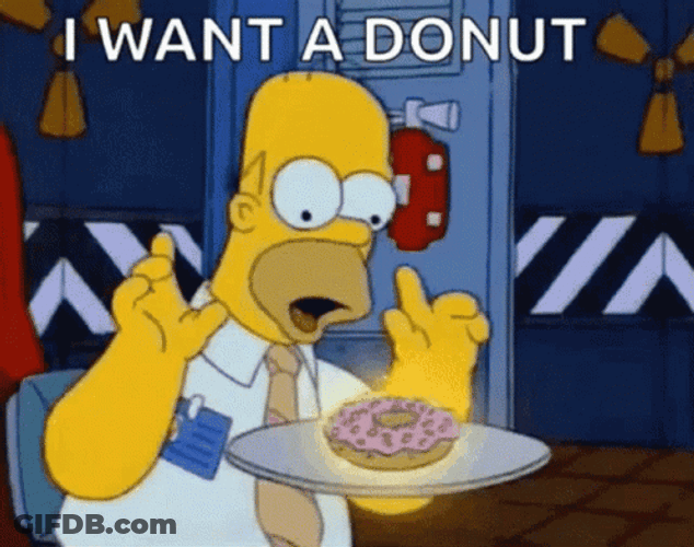 Homer Simpson I Want A Donut GIF