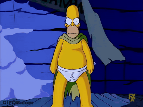 Homer Simpson In Green Cape GIF