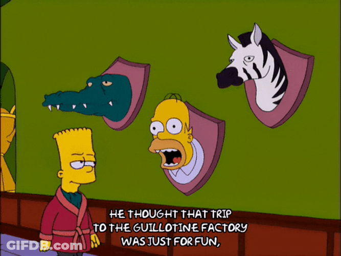 Homer Simpson In Guillotine GIF