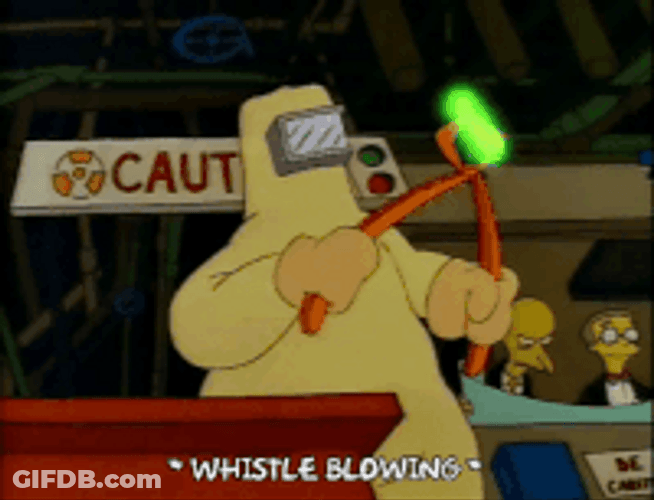 Homer Simpson In Hazmat Suit Removed His Helmet GIF