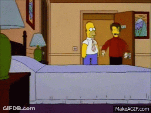 Homer Simpson In Hotel Room GIF