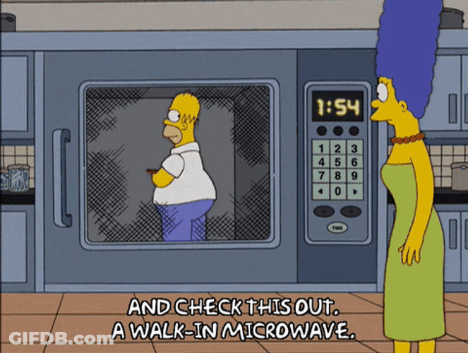 Homer Simpson Inside Microwave Oven GIF