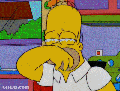 Homer Simpson Is Covering His Mouth With His Hand GIF