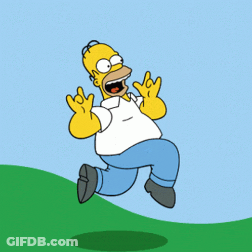 Homer Simpson Is Running With His Mouth Open GIF