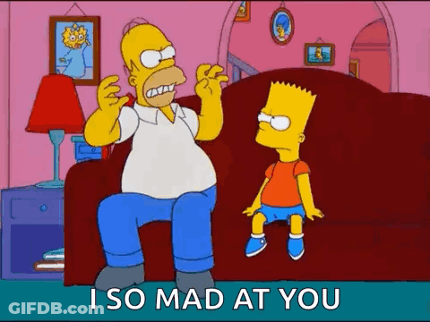 Homer Talking To Bart On Couch GIF
