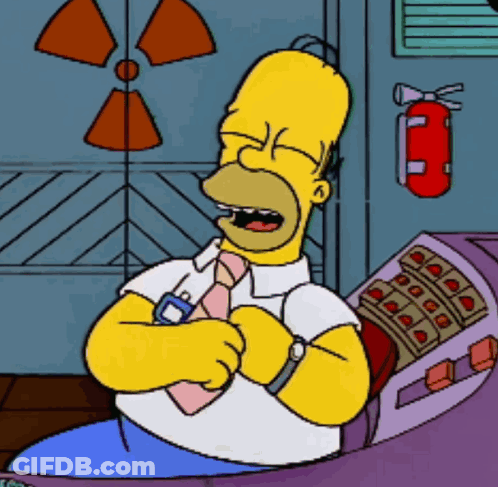 Homer Simpson Is Wearing A Watch And Yawning GIF