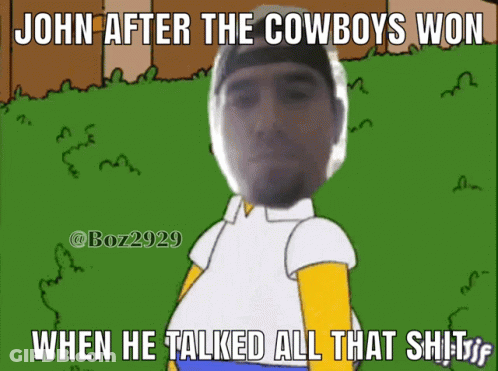 Homer Simpson John After The Cowboys Won GIF