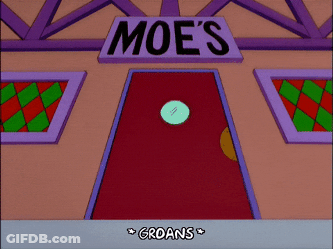 Homer Simpson Kicked Out Groans GIF