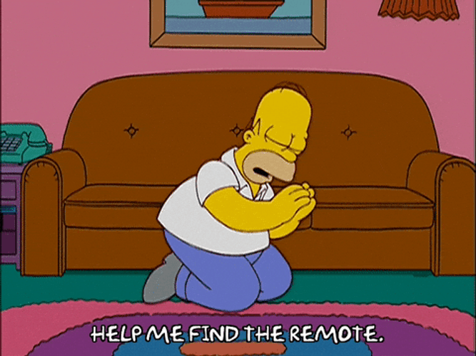 Homer Simpson Knelt Down Praying Meme GIF